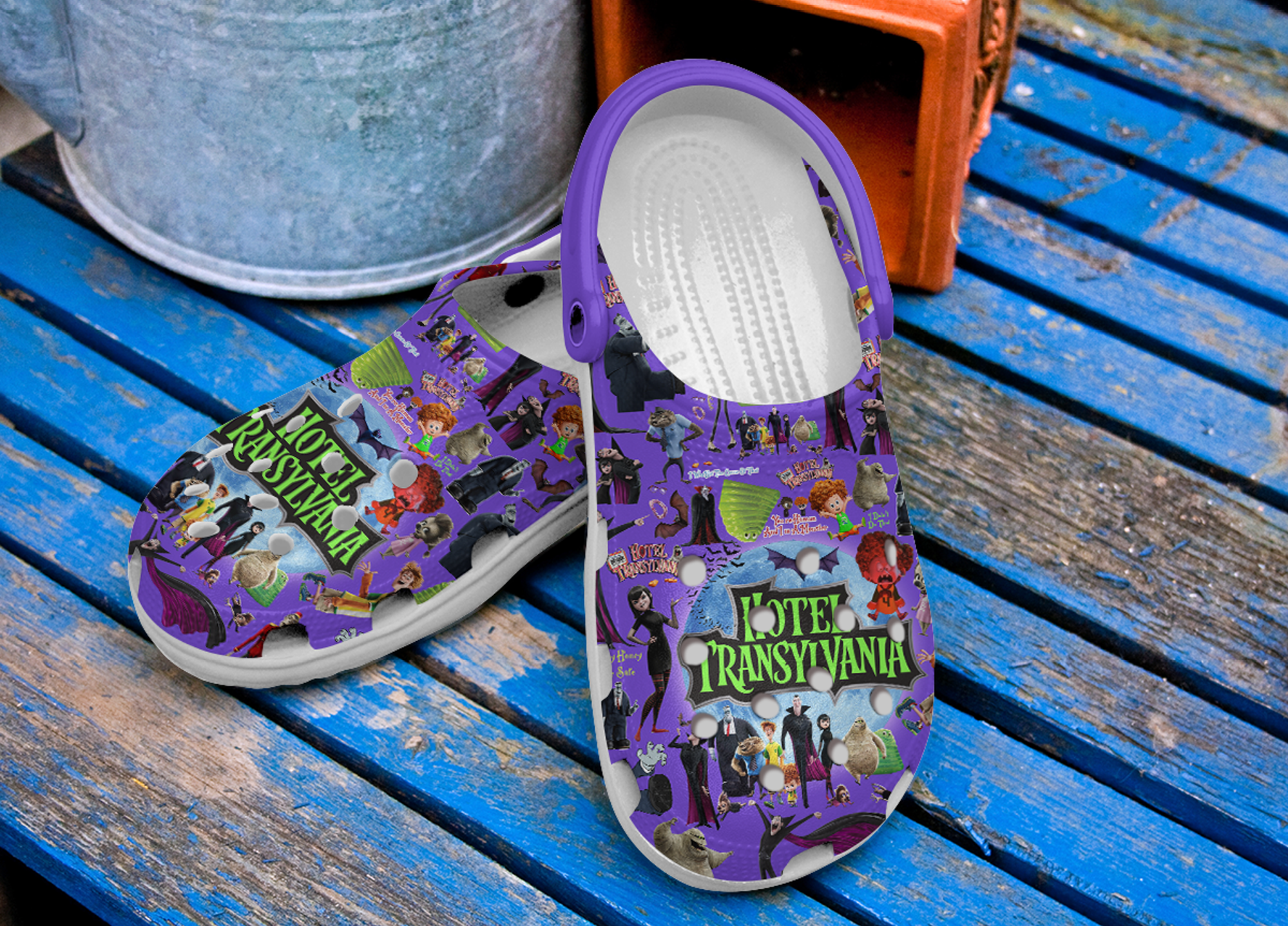 Merchidea Hotel Transylvania Series Cartoon Crocs Crocband Clogs Shoes Comfortable For Men Women and Kids