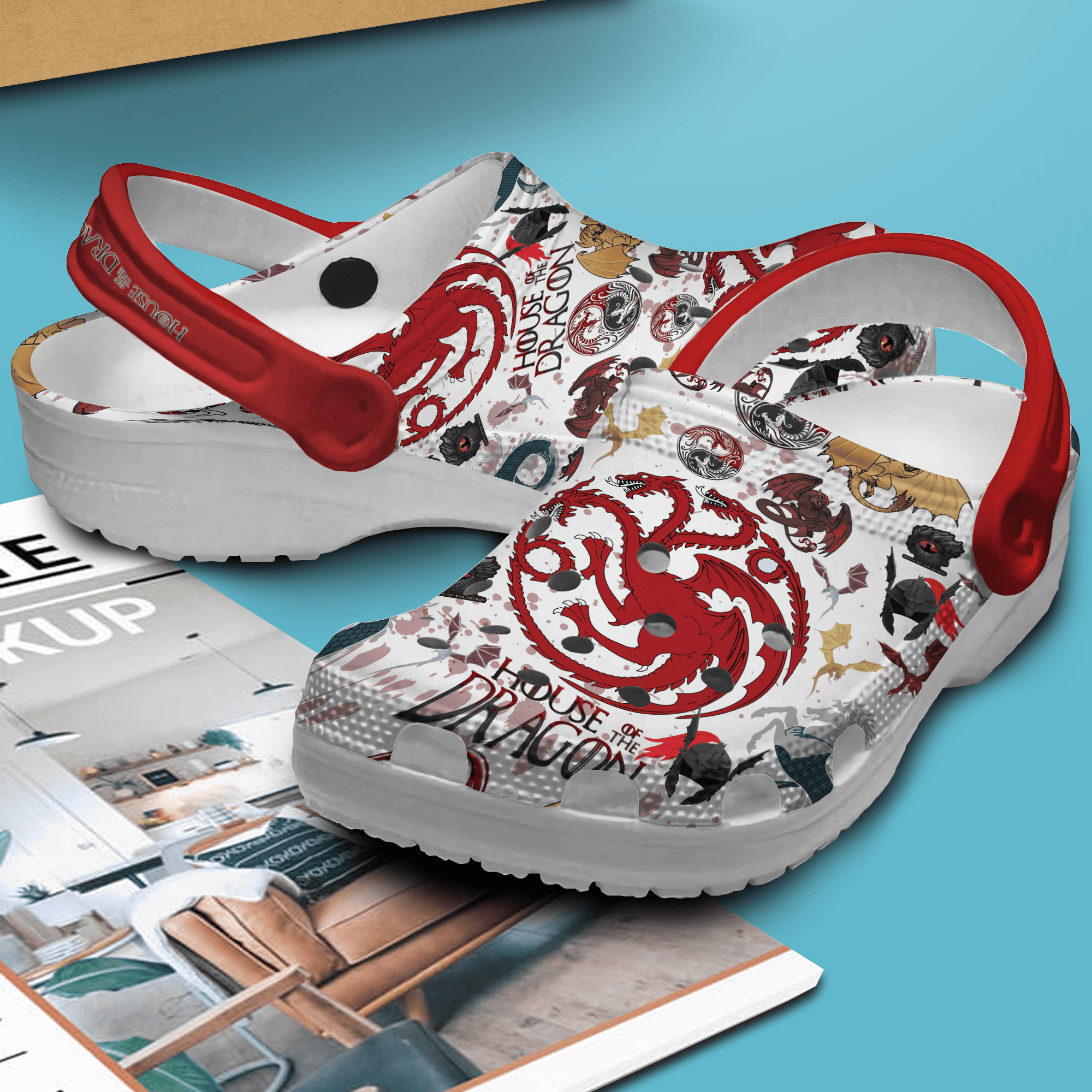 Merchidea House of the Dragon TV Series Crocs Crocband Clogs Shoes Comfortable For Men Women and Kids