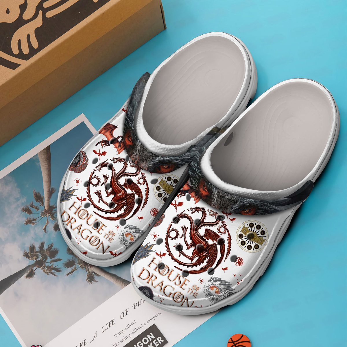 Merchidea House Of The Dragon TV Series Crocs Crocband Clogs Shoes Comfortable For Men Women and Kids