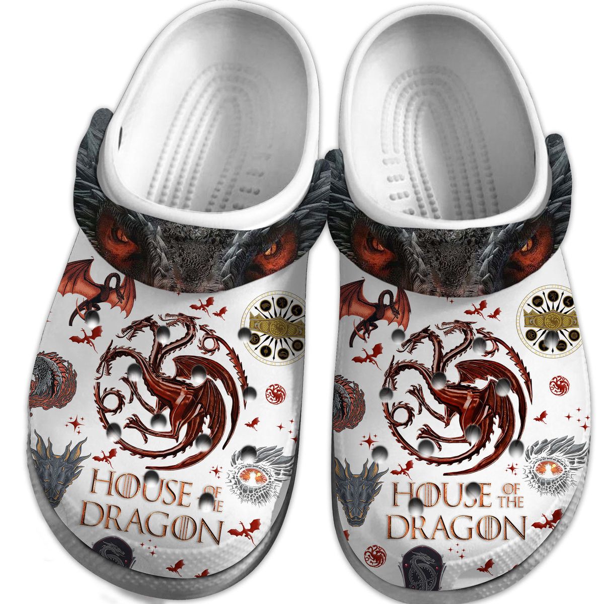 Merchidea House Of The Dragon TV Series Crocs Crocband Clogs Shoes Comfortable For Men Women and Kids