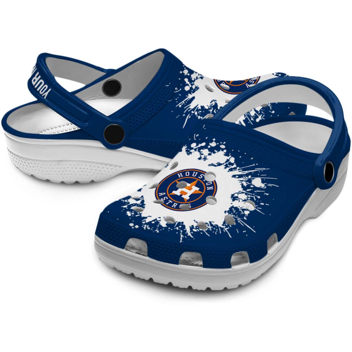 Merchidea Houston Astros MLB Sport Crocs Crocband Clogs Shoes Comfortable For Men Women and Kids