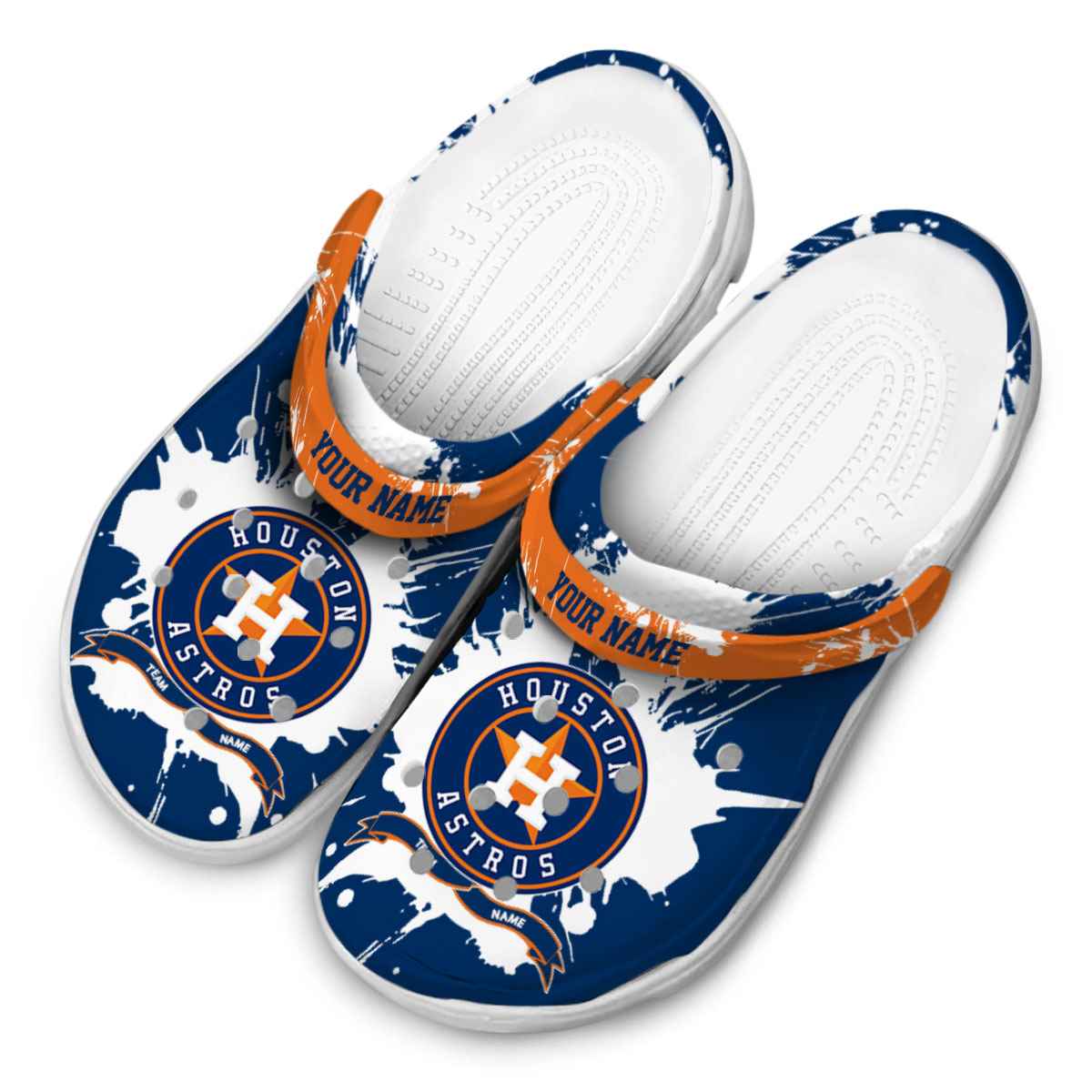 Merchidea Houston Astros MLB Sport Crocs Crocband Clogs Shoes Comfortable For Men Women and Kids
