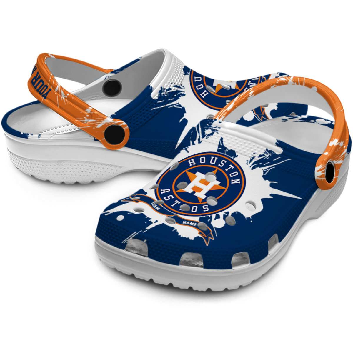 Merchidea Houston Astros MLB Sport Crocs Crocband Clogs Shoes Comfortable For Men Women and Kids