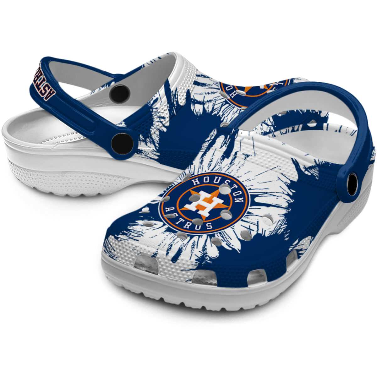 Merchidea Houston Astros MLB Sport Crocs Crocband Clogs Shoes Comfortable For Men Women and Kids