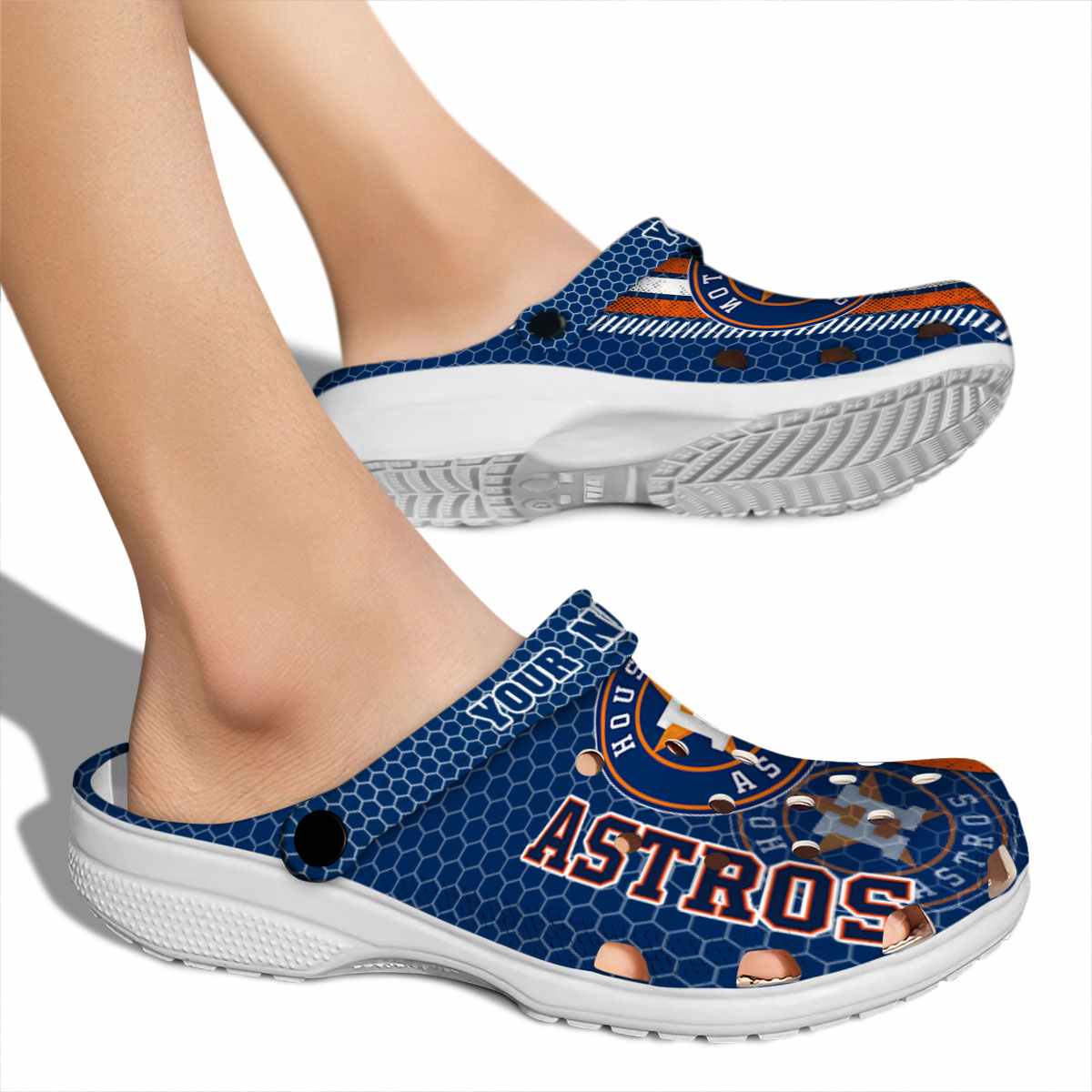 Merchidea Houston Astros MLB Sport Crocs Crocband Clogs Shoes Comfortable For Men Women and Kids