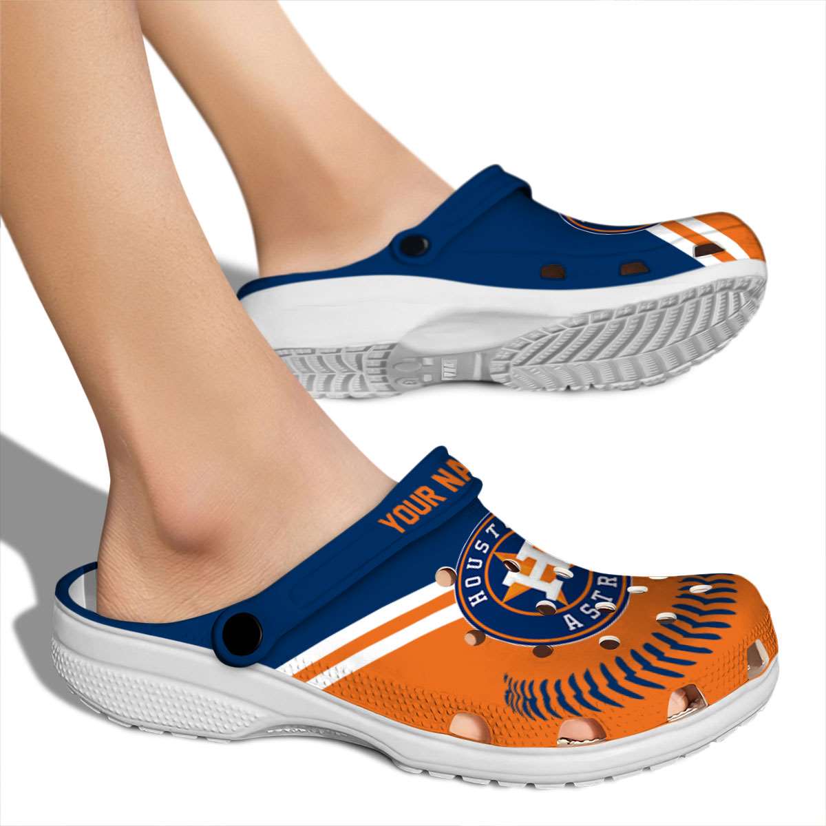 Merchidea Houston Astros MLB Sport Crocs Crocband Clogs Shoes Comfortable For Men Women and Kids
