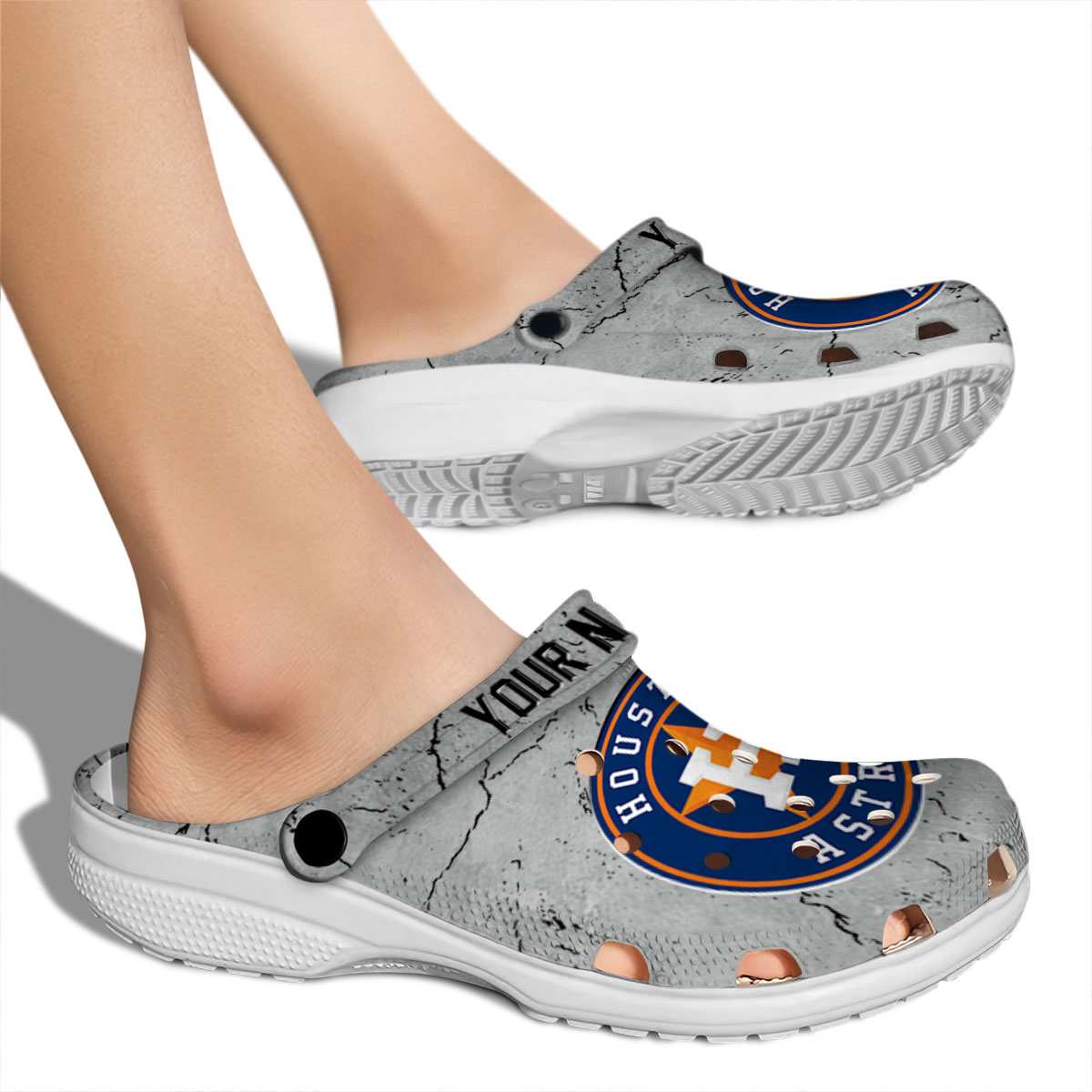 Merchidea Houston Astros MLB Sport Crocs Crocband Clogs Shoes Comfortable For Men Women and Kids
