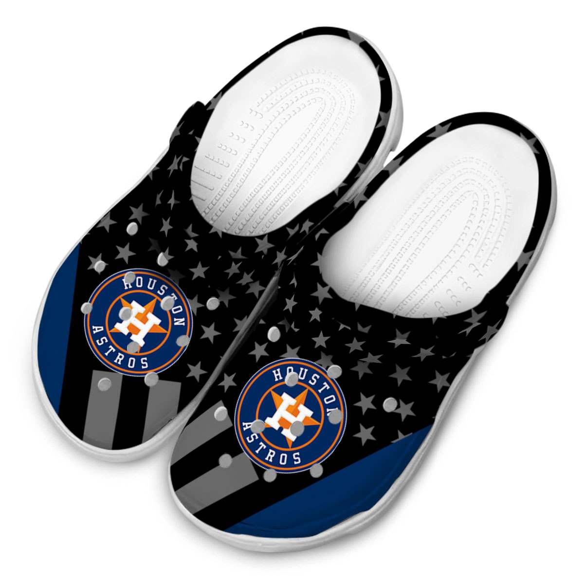Merchidea Houston Astros MLB Sport Crocs Crocband Clogs Shoes Comfortable For Men Women and Kids