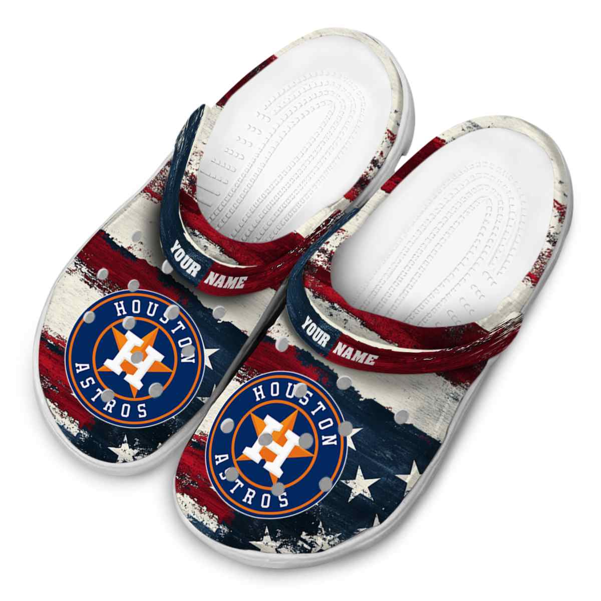 Merchidea Houston Astros MLB Sport Crocs Crocband Clogs Shoes Comfortable For Men Women and Kids