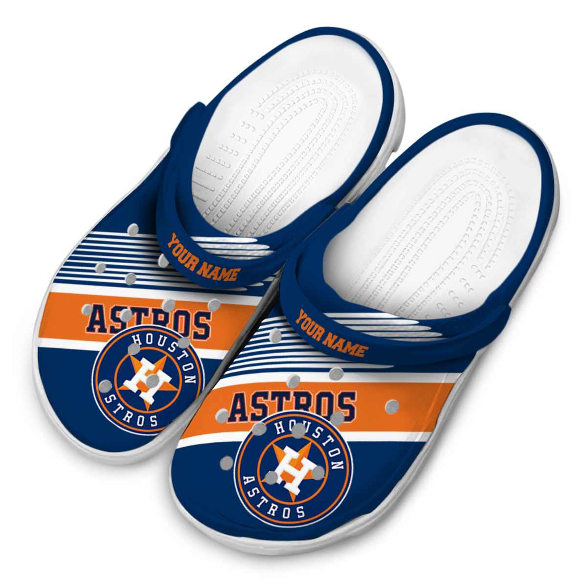 Merchidea Houston Astros MLB Sport Crocs Crocband Clogs Shoes Comfortable For Men Women and Kids