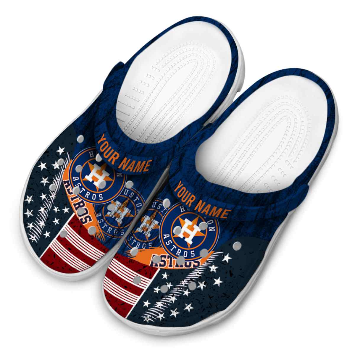 Merchidea Houston Astros MLB Sport Crocs Crocband Clogs Shoes Comfortable For Men Women and Kids