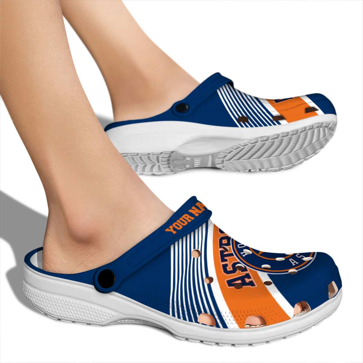 Merchidea Houston Astros MLB Sport Crocs Crocband Clogs Shoes Comfortable For Men Women and Kids
