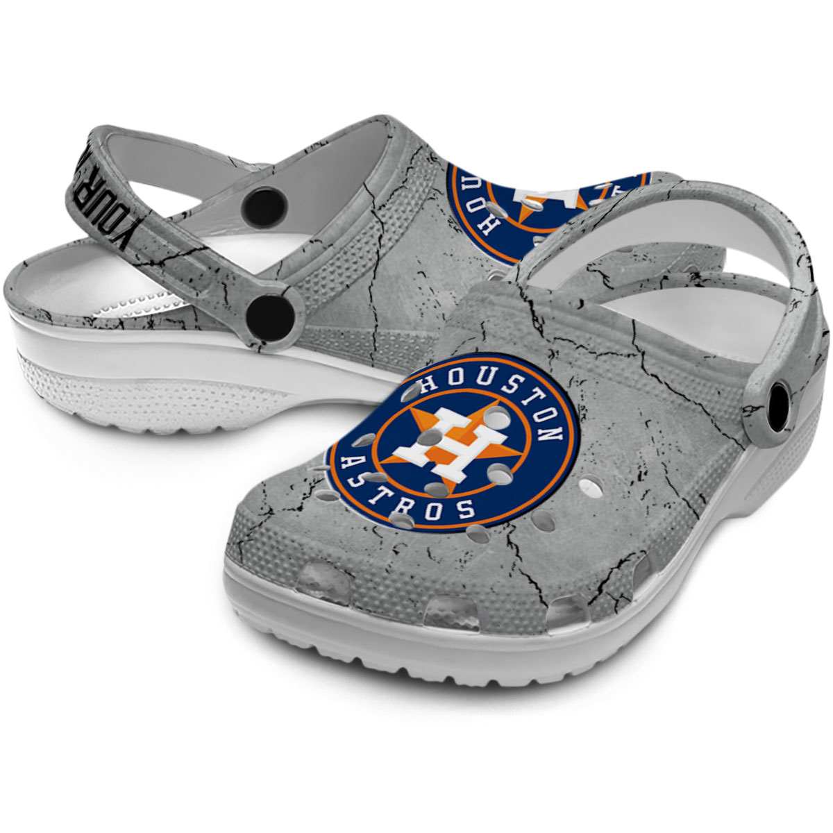 Merchidea Houston Astros MLB Sport Crocs Crocband Clogs Shoes Comfortable For Men Women and Kids