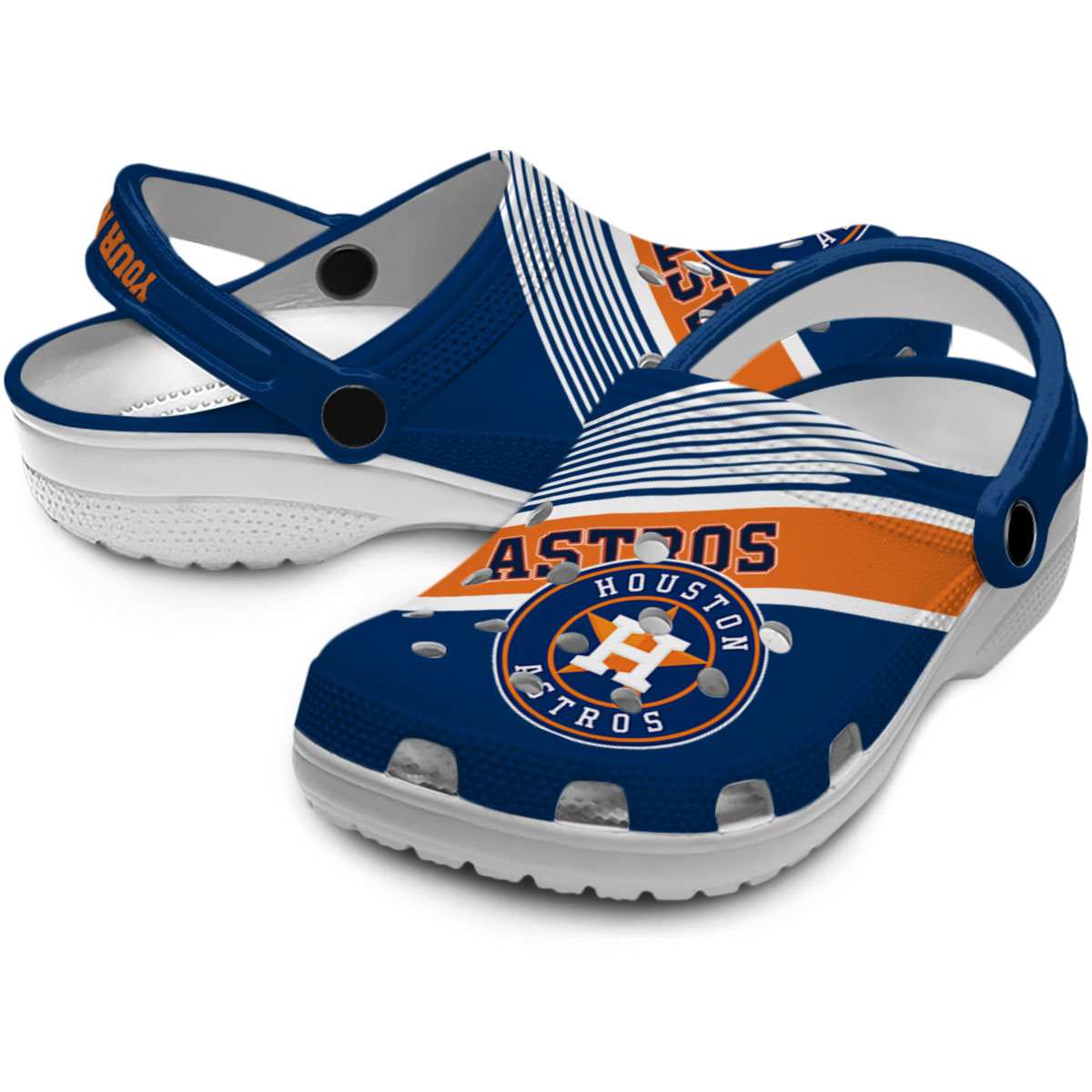 Merchidea Houston Astros MLB Sport Crocs Crocband Clogs Shoes Comfortable For Men Women and Kids