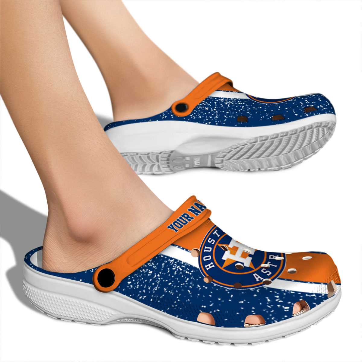 Merchidea Houston Astros MLB Sport Crocs Crocband Clogs Shoes Comfortable For Men Women and Kids