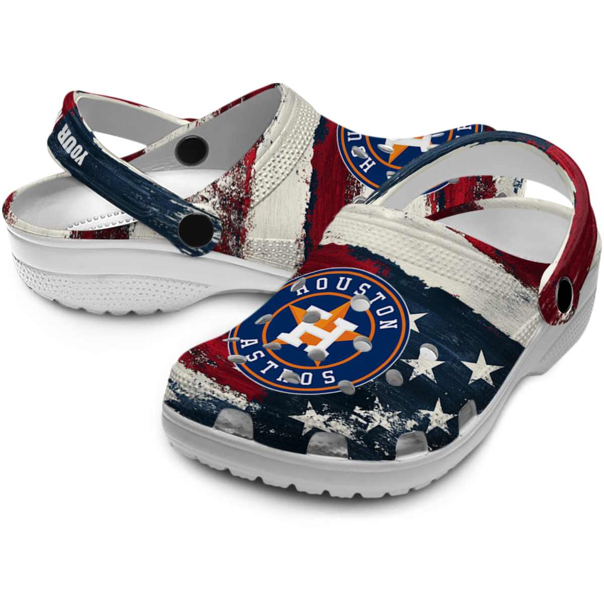 Merchidea Houston Astros MLB Sport Crocs Crocband Clogs Shoes Comfortable For Men Women and Kids
