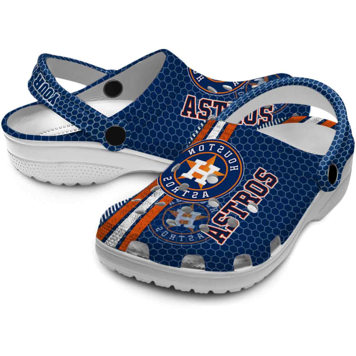 Merchidea Houston Astros MLB Sport Crocs Crocband Clogs Shoes Comfortable For Men Women and Kids