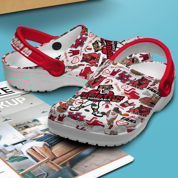 Merchidea Houston Cougars NCAA Sport Crocs Crocs Crocband Clogs Shoes Comfortable For Men Women and Kids
