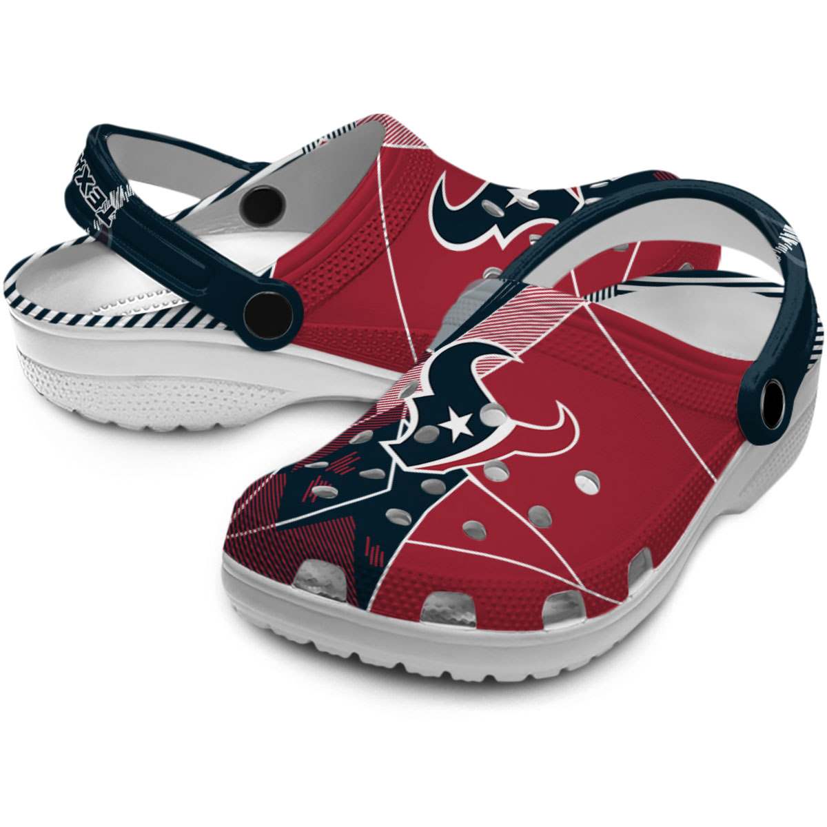 Merchidea Houston Texans NFL Sport Crocs Crocband Clogs Shoes Comfortable For Men Women and Kids