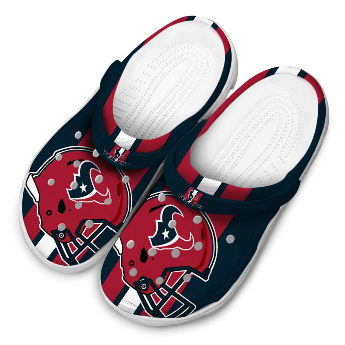 Merchidea Houston Texans NFL Sport Crocs Crocband Clogs Shoes Comfortable For Men Women and Kids