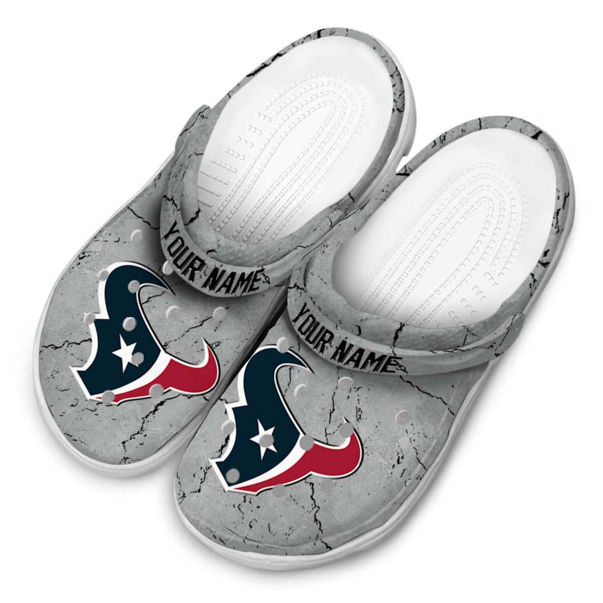 Merchidea Houston Texans NFL Sport Crocs Crocband Clogs Shoes Comfortable For Men Women and Kids