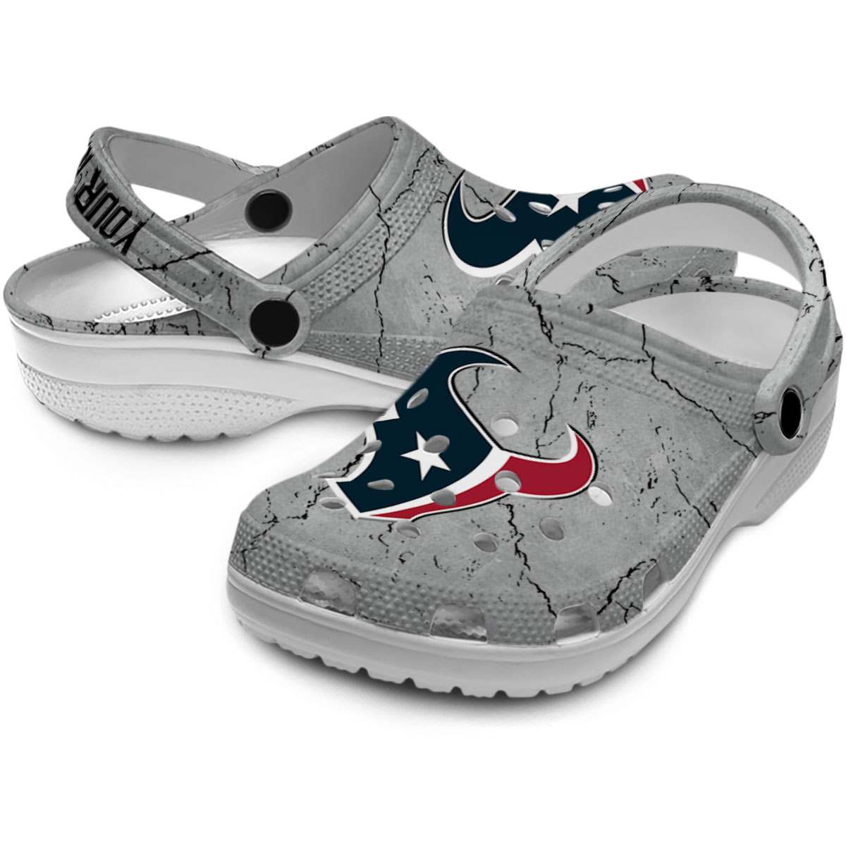 Merchidea Houston Texans NFL Sport Crocs Crocband Clogs Shoes Comfortable For Men Women and Kids