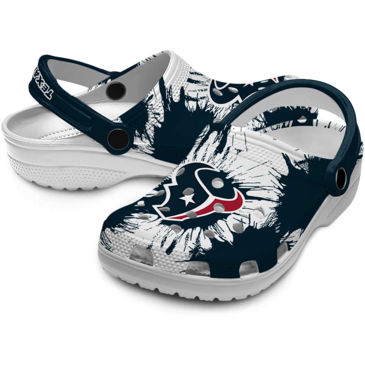 Merchidea Houston Texans NFL Sport Crocs Crocband Clogs Shoes Comfortable For Men Women and Kids