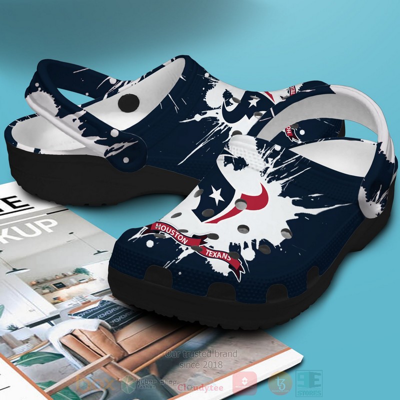 Merchidea Houston Texans NFL Sport Crocs Crocband Clogs Shoes Comfortable For Men Women and Kids