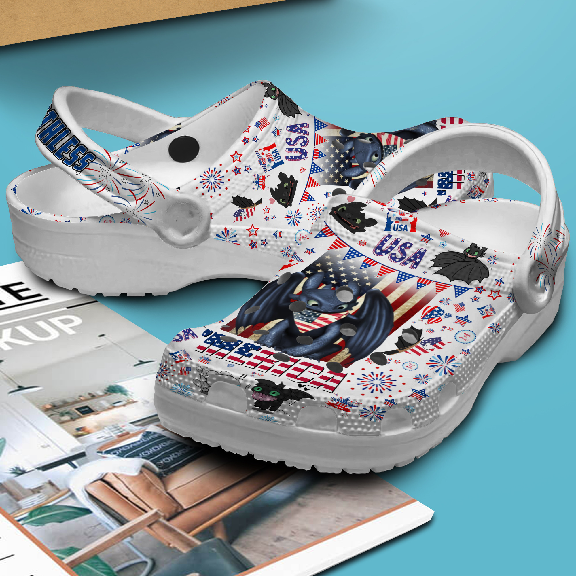 Merchidea How To Train Your Dragon Cartoon Crocs Crocband Clogs Shoes Comfortable For Men Women and Kids