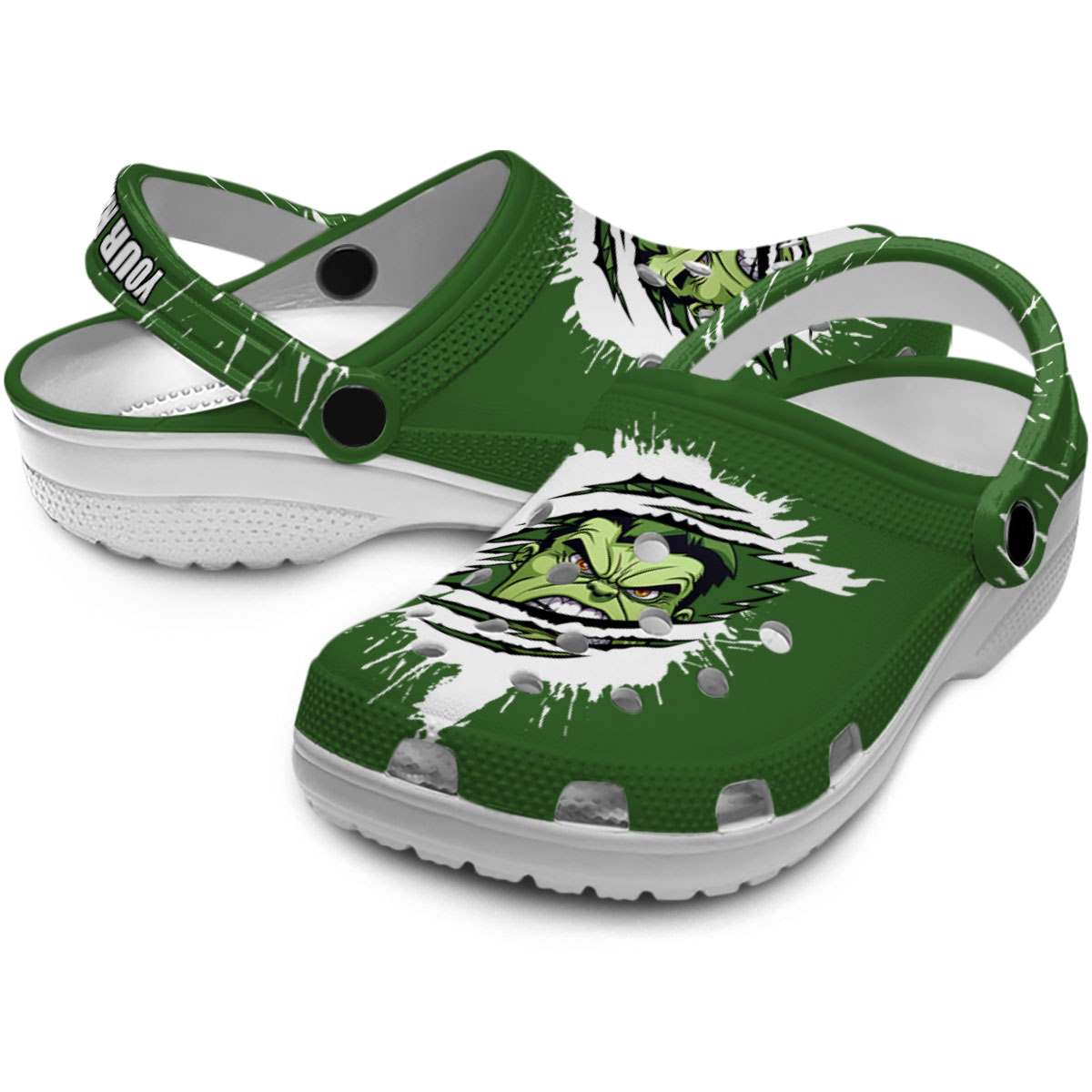 Merchidea Hulk Movie Crocs Crocband Clogs Shoes Comfortable For Men Women and Kids