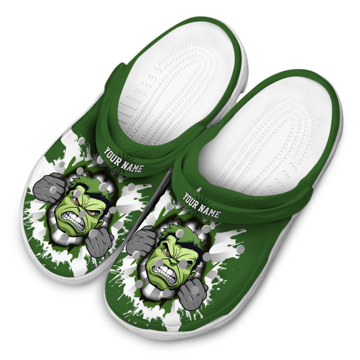 Merchidea Hulk Movie Crocs Crocband Clogs Shoes Comfortable For Men Women and Kids