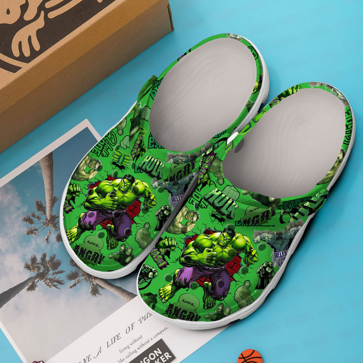 Merchidea Hulk Movie Crocs Crocband Clogs Shoes Comfortable For Men Women and Kids