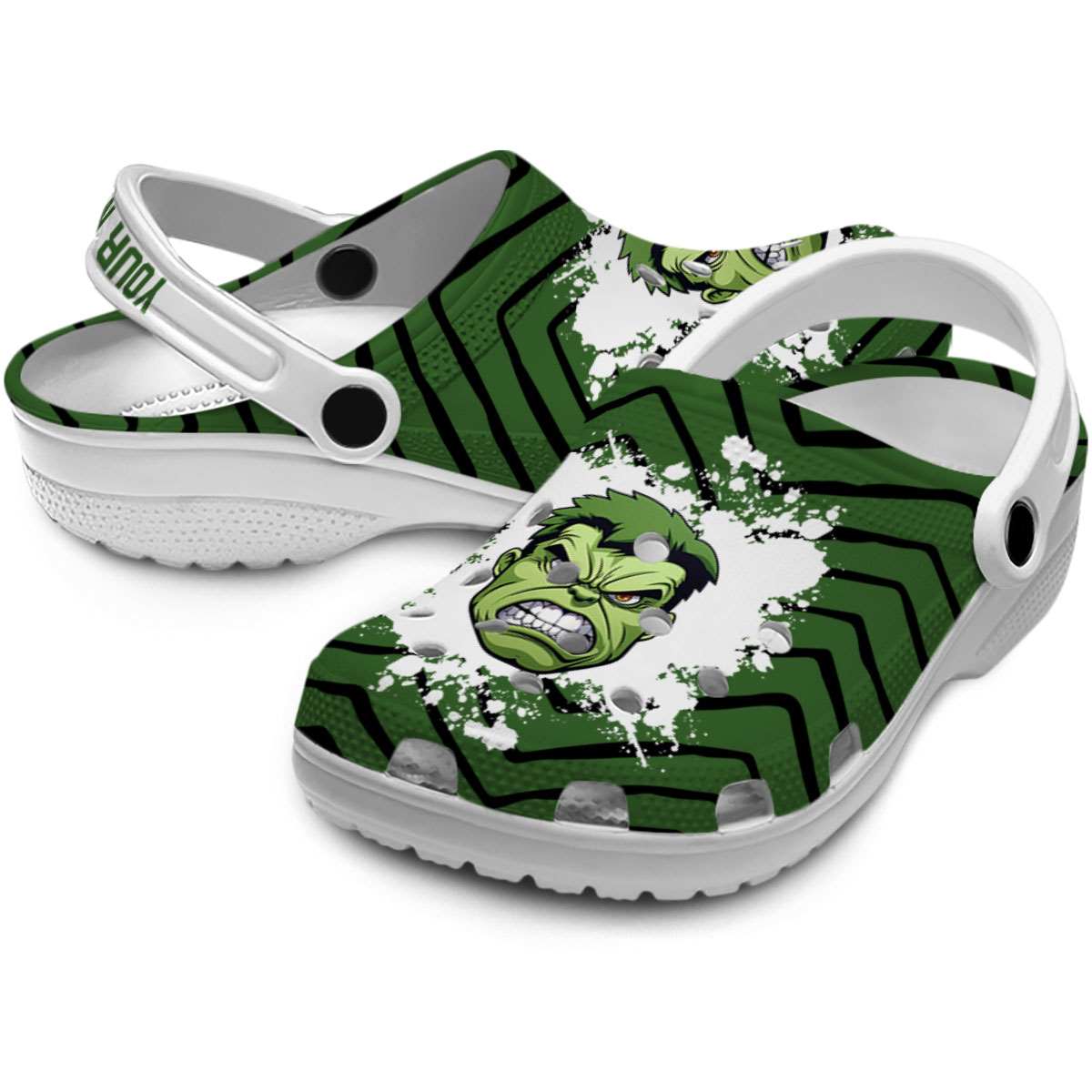 Merchidea Hulk Movie Crocs Crocband Clogs Shoes Comfortable For Men Women and Kids