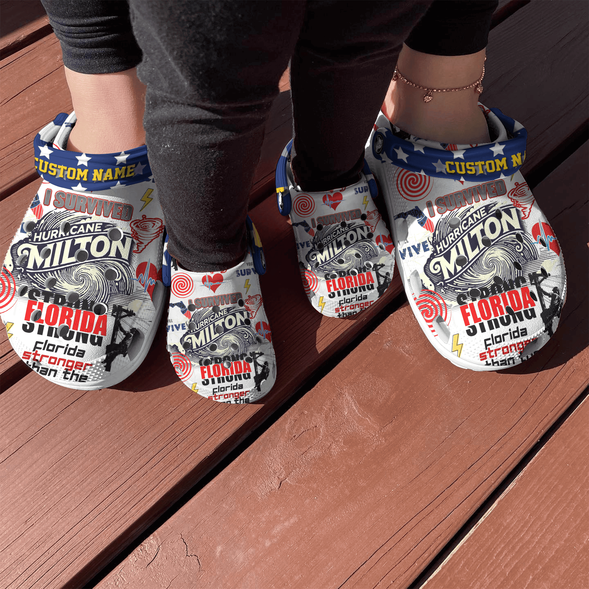 Merchidea Hurricane Milton Crocs Crocband Clogs Shoes Comfortable For Men Women and Kids