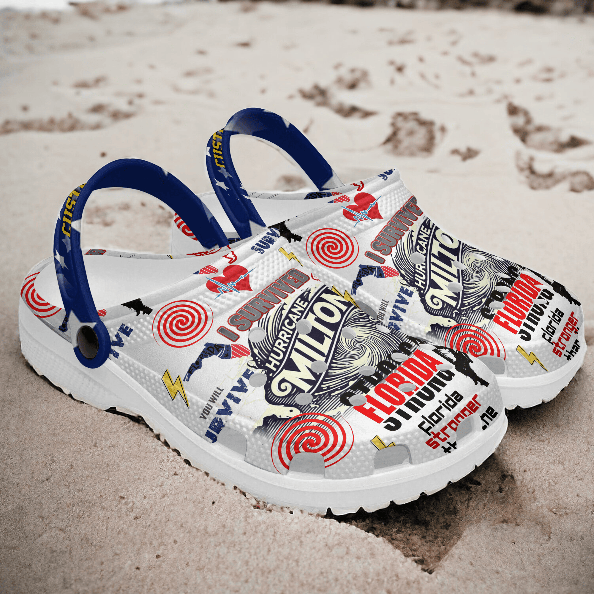 Merchidea Hurricane Milton Crocs Crocband Clogs Shoes Comfortable For Men Women and Kids