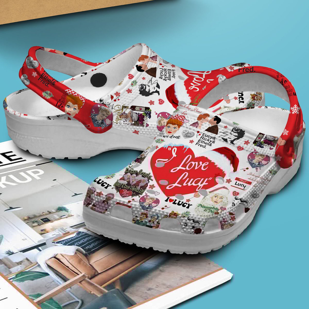Merchidea I Love Lucy TV Series Crocs Crocband Clogs Shoes Comfortable For Men Women and Kids