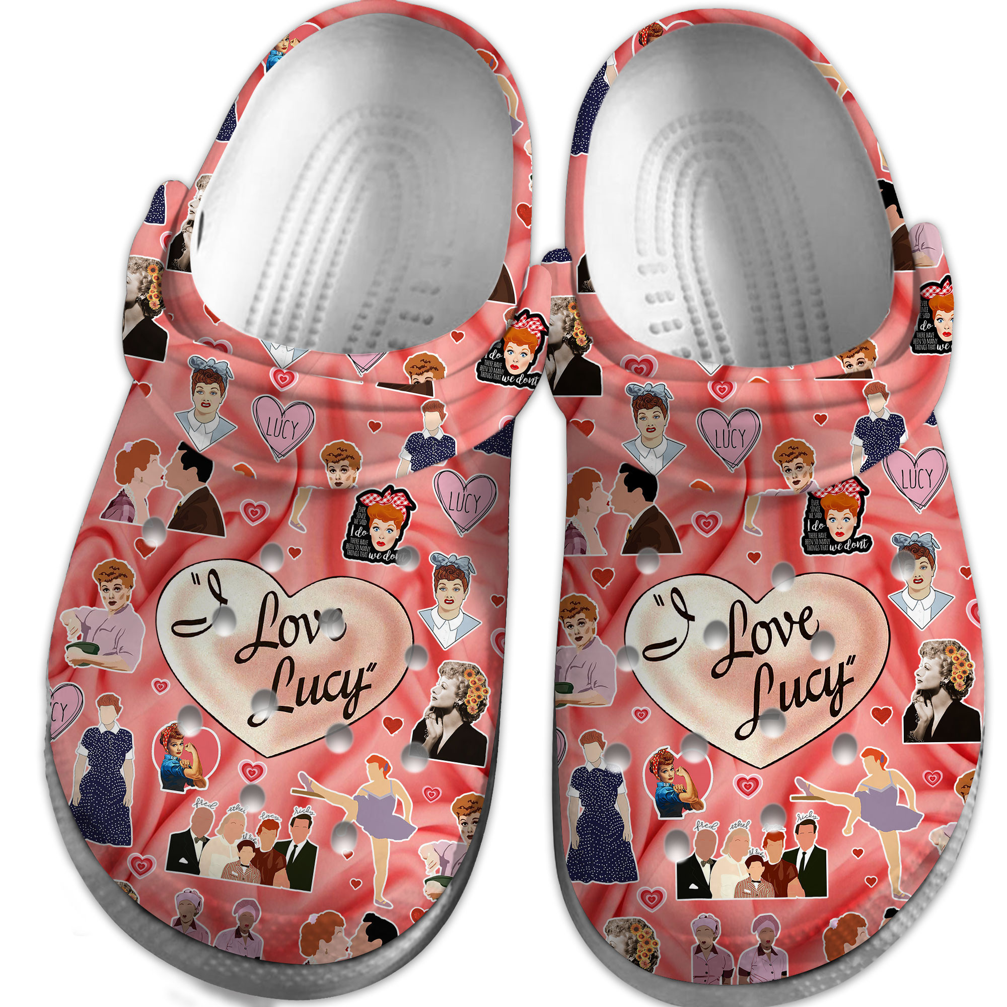 Merchidea I Love Lucy TV Series Crocs Crocband Clogs Shoes Comfortable For Men Women and Kids