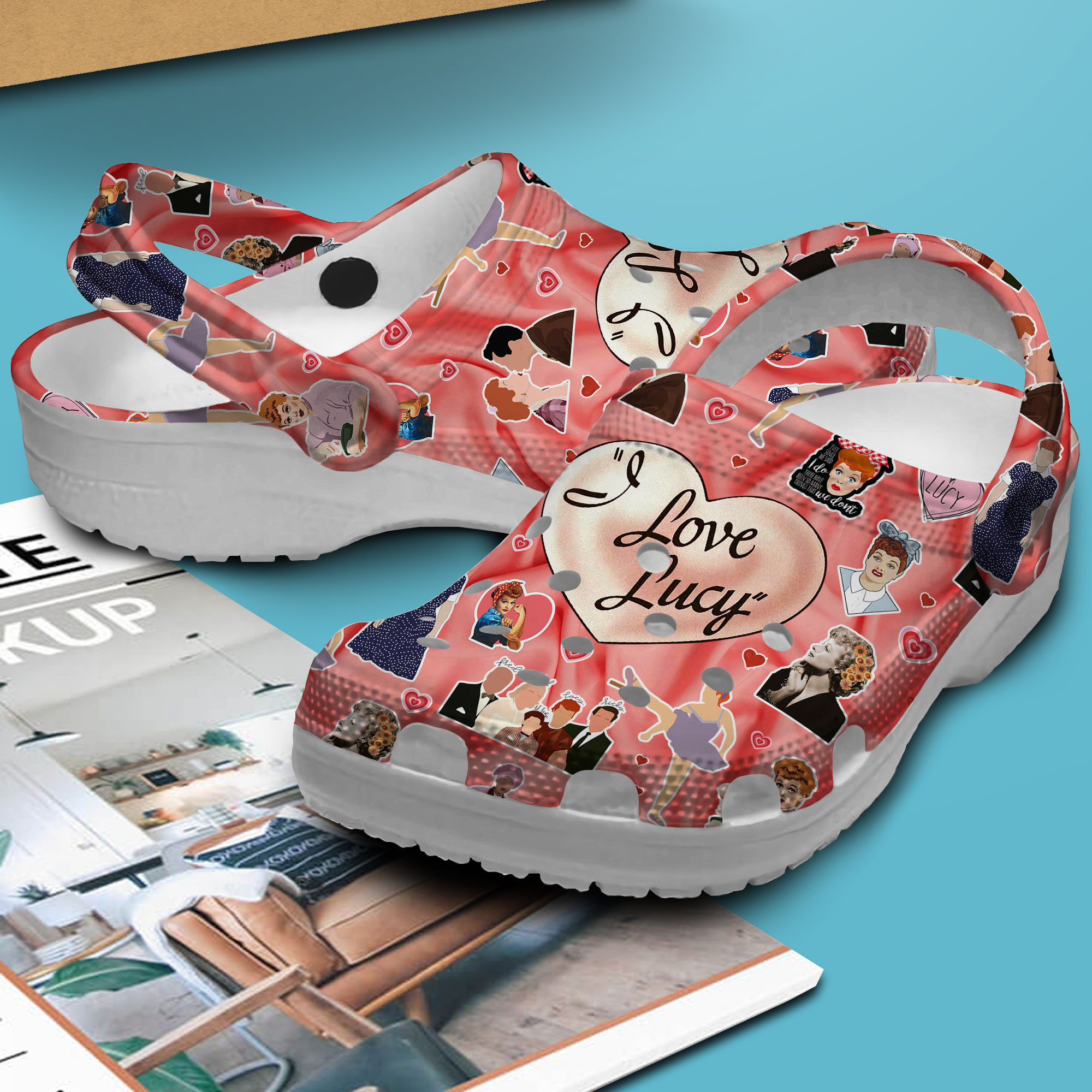 Merchidea I Love Lucy TV Series Crocs Crocband Clogs Shoes Comfortable For Men Women and Kids