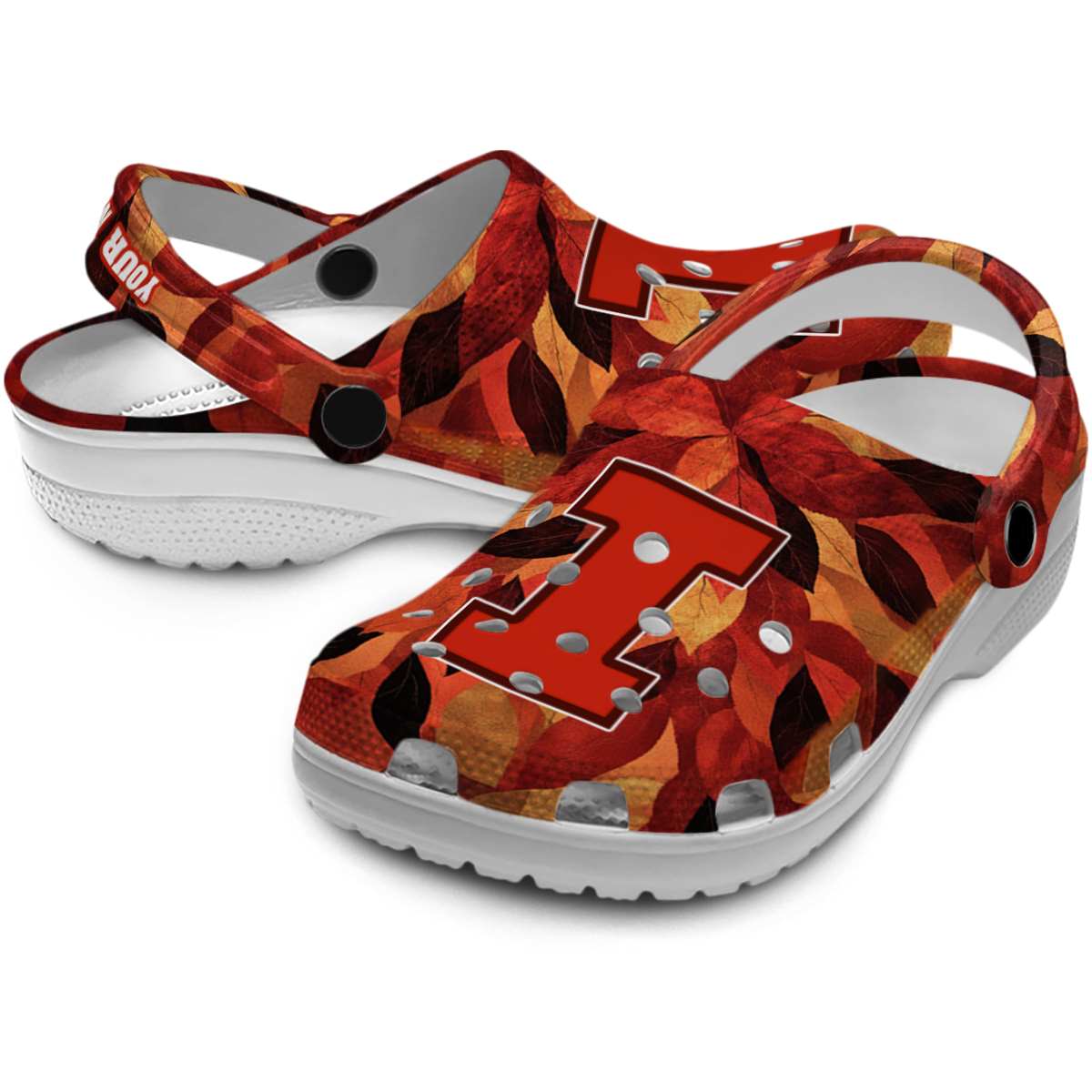 Merchidea Illinois Fighting Illini NCAA Sport Crocs Crocband Clogs Shoes Comfortable For Men Women and Kids