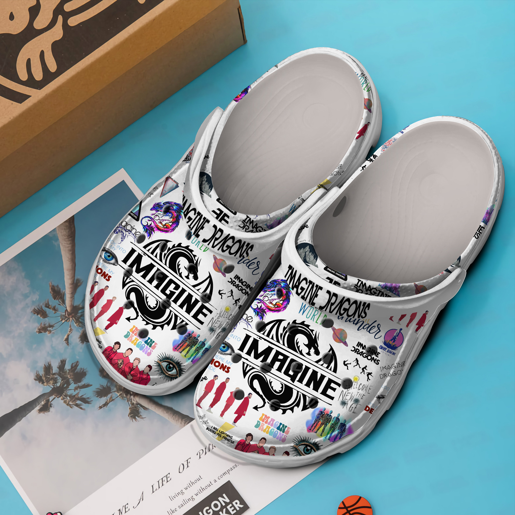 Merchidea Imagine Dragons Music Crocs Crocband Clogs Shoes Comfortable For Men Women and Kids