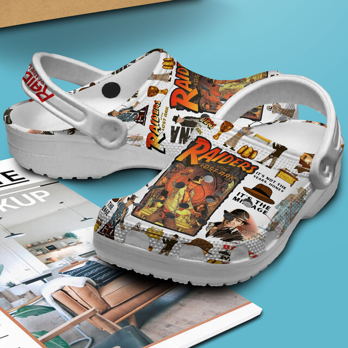 Merchidea Indiana Jones Movie Crocs Crocband Clogs Shoes Comfortable For Men Women and Kids