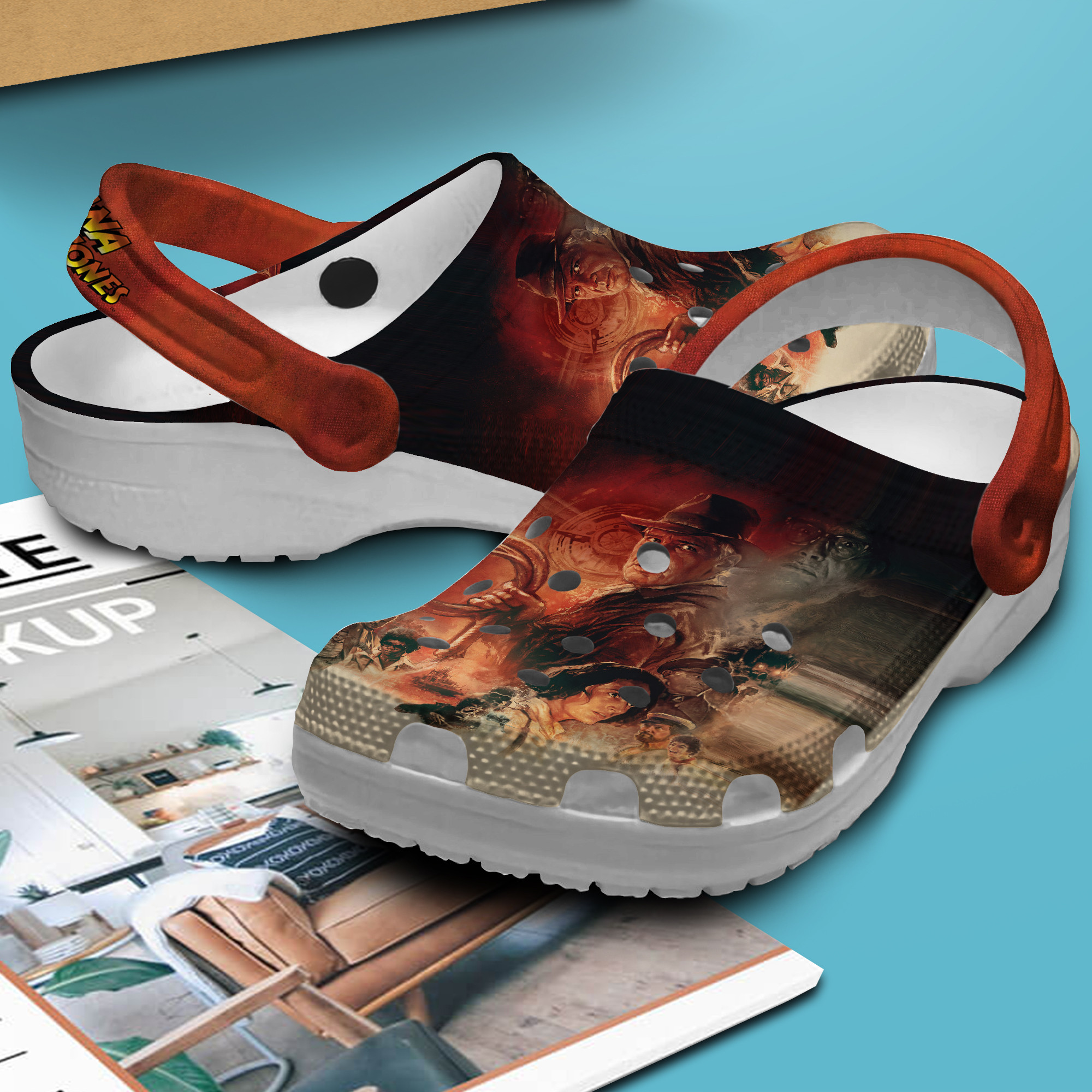 Merchidea Indiana Jones Movie Crocs Crocband Clogs Shoes Comfortable For Men Women and Kids