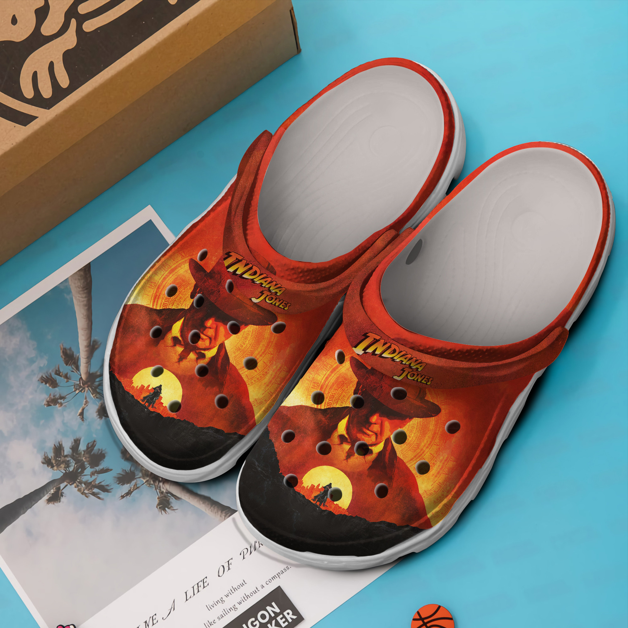 Merchidea Indiana Jones Movie Crocs Crocband Clogs Shoes Comfortable For Men Women and Kids