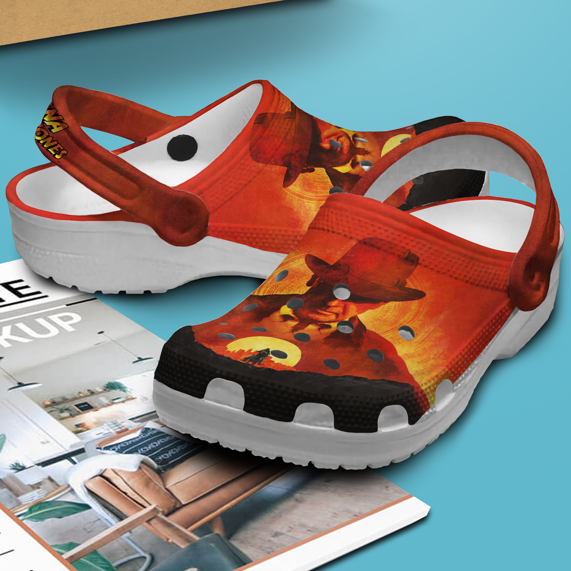 Merchidea Indiana Jones Movie Crocs Crocband Clogs Shoes Comfortable For Men Women and Kids