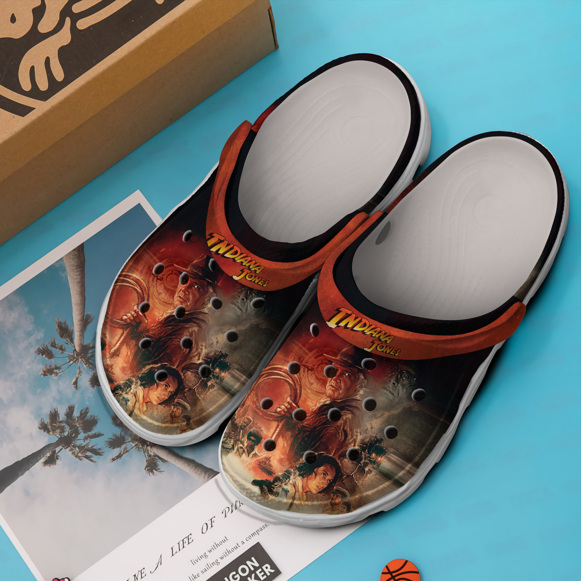 Merchidea Indiana Jones Movie Crocs Crocband Clogs Shoes Comfortable For Men Women and Kids