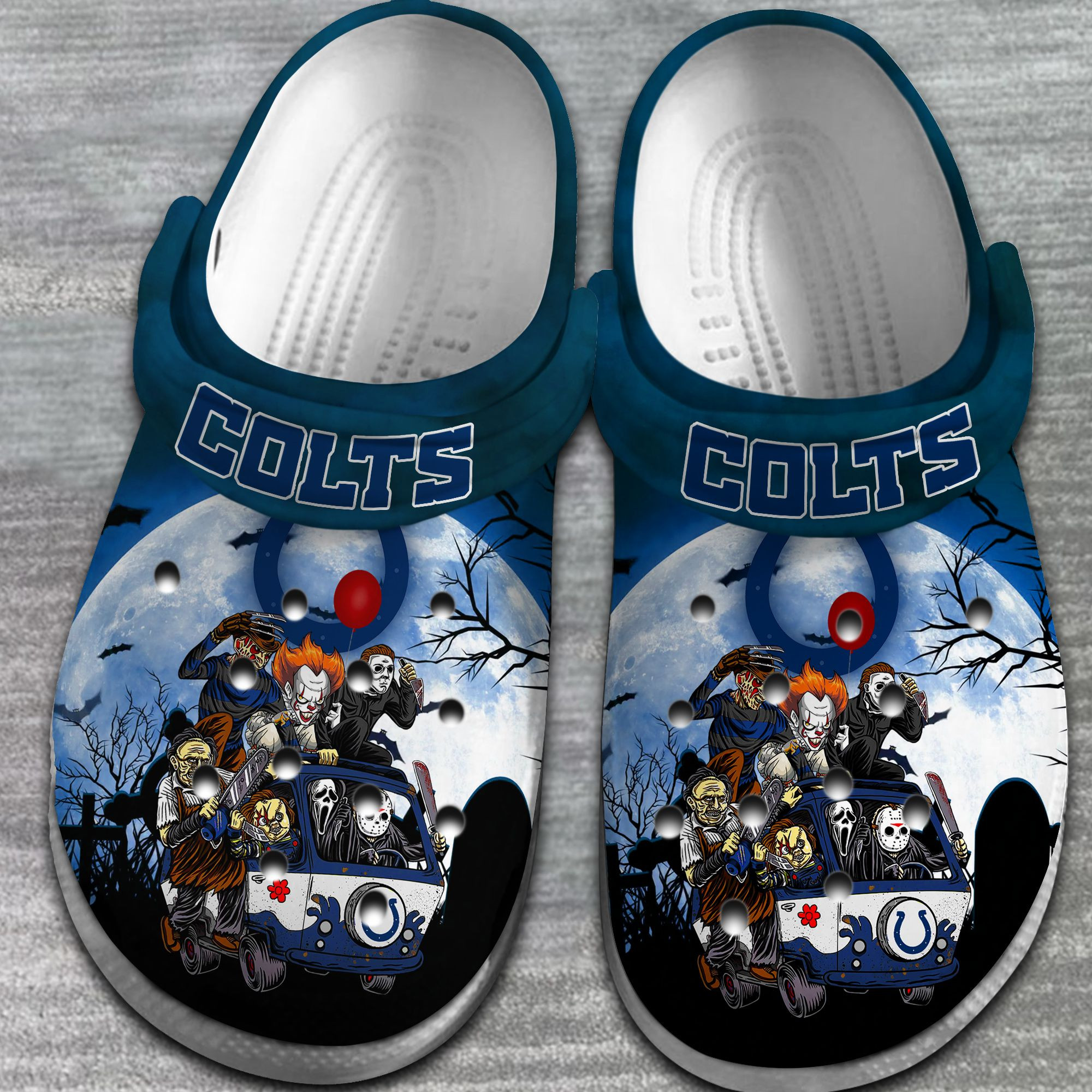 Merchidea Indianapolis Colts NFL Sport Crocs Crocband Clogs Shoes Comfortable For Men Women and Kids