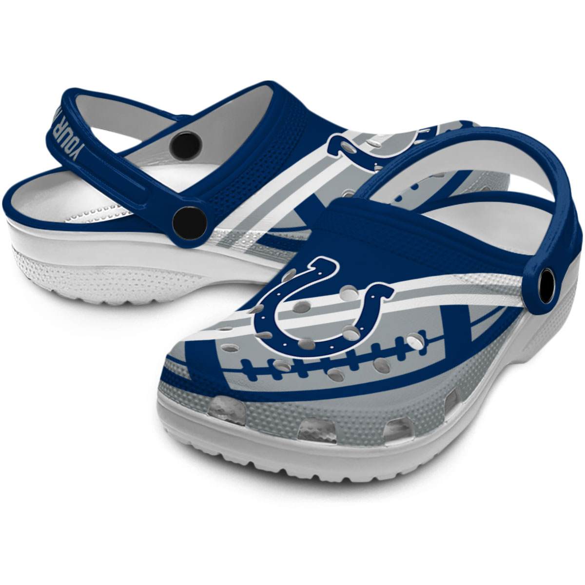 Merchidea Indianapolis Colts NFL Sport Crocs Crocband Clogs Shoes Comfortable For Men Women and Kids