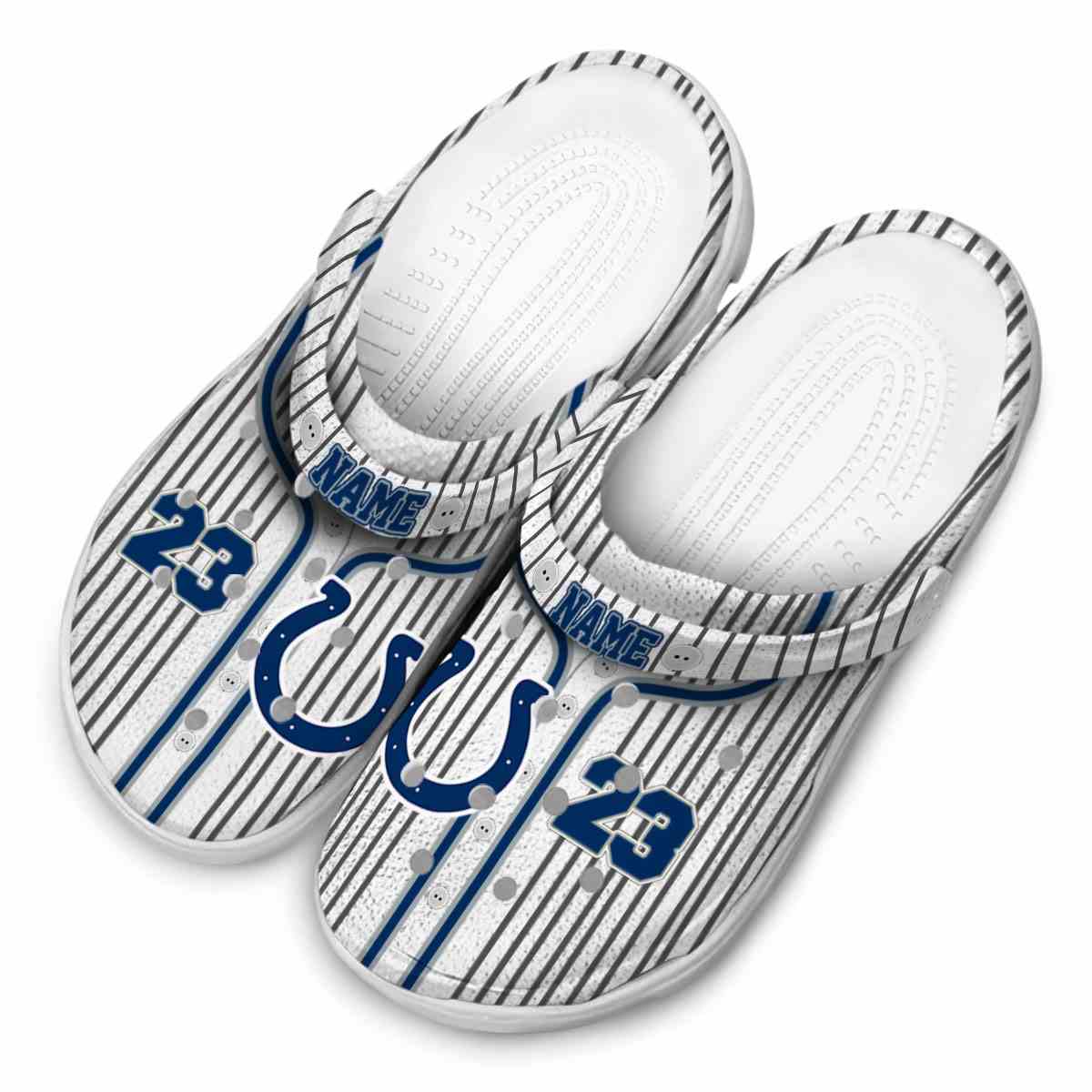 Merchidea Indianapolis Colts NFL Sport Crocs Crocband Clogs Shoes Comfortable For Men Women and Kids