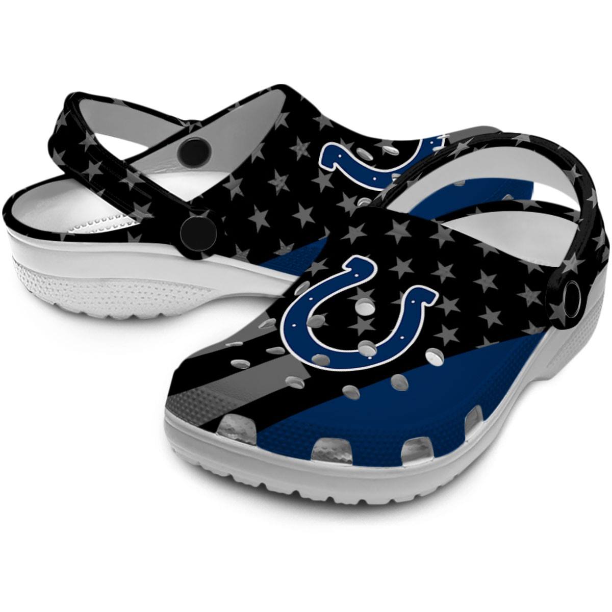 Merchidea Indianapolis Colts NFL Sport Crocs Crocband Clogs Shoes Comfortable For Men Women and Kids