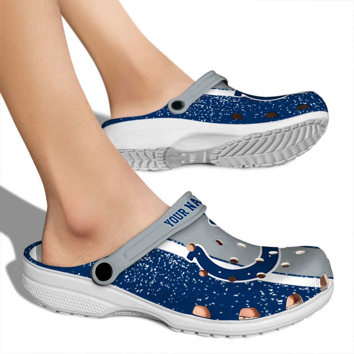 Merchidea Indianapolis Colts NFL Sport Crocs Crocband Clogs Shoes Comfortable For Men Women and Kids